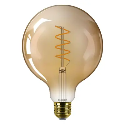 Philips LED filament žárovka E27 G125 5,5W (40W) 470lm 2200K stmívatelná, jantarová