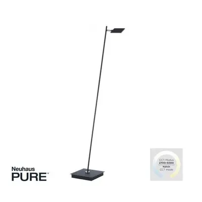 PAUL NEUHAUS PURE MIRA LED stojací svítidlo antracit, stmívatelné, nožní vypínač 2700-5000K