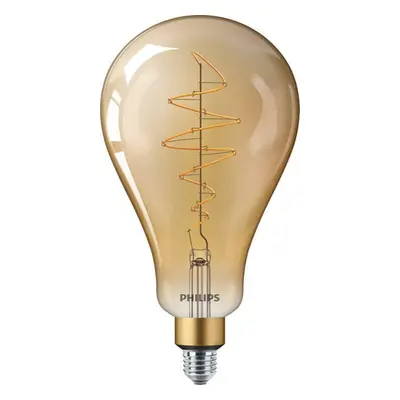 Philips Vintage LED žárovka E27 A160 40W 470lm 1800K stmívatelné, jantarová