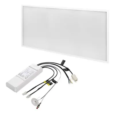 EMOS LED panel 30x60, obdélníkový vestavný bílý, 18W neutrální bílá, Emergency ZR2212E