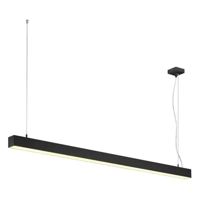 SLV BIG WHITE Q-LINE DALI SINGLE LED závěsné svítidlo, stmívatelné, 1 500 mm, černé 1001309