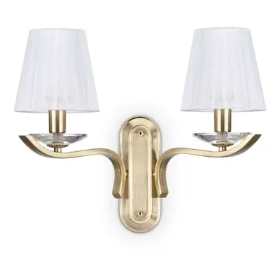 Nástěnné svítidlo Ideal Lux Pegaso AP2 ottone satinato 197708 E14 2x40W mosazné