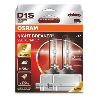 OSRAM D1S 35W XENARC NIGHT BREAKER LASER +220% 2ks 66140XN2-2HB