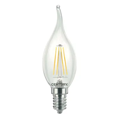 CENTURY LED FILAMENT SVÍČKA PLAMEN ČIRÁ 4W E14 4000K 470Lm 360d 35x118mm IP20 CEN INM1C-041440