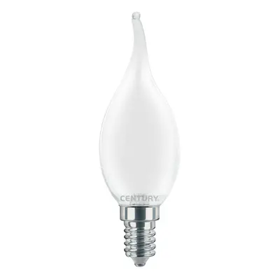 CENTURY LED FILAMENT SVÍČKA PLAMEN SATÉN 4W E14 6000K 470Lm 360d 35x118mm IP20 CEN INSM1C-041460