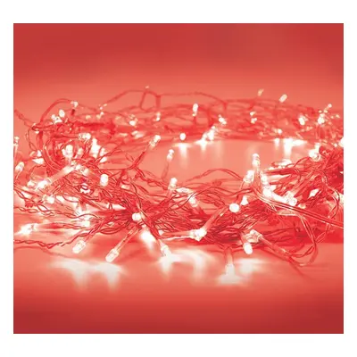 ACA Lighting 50 LED řetěz na baterie (2xAA), červená, IP20, 490+30cm, čirý kabel X0650412