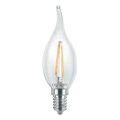 CENTURY LED FILAMENT SVÍČKA PLAMEN ČIRÁ 2W E14 2700K 245Lm 360d 35x118mm IP20 CEN INM1C-021427