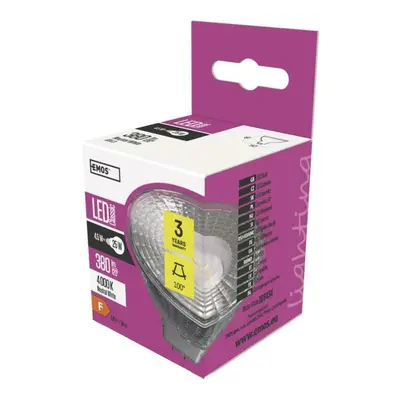 EMOS LED žárovka Classic MR16 4,5W GU5,3 neutrální bílá 1525732400