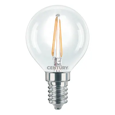 CENTURY LED FILAMENT MINI GLOBE ČIRÁ 2W E14 2700K 245Lm 360d 45x76mm IP20 CEN INH1G-021427