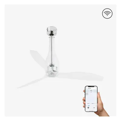 FARO ETERFAN M, transparentní, stropní ventilátor s DC motorem SMART