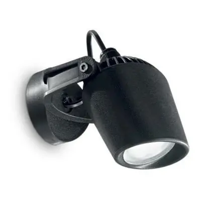 Venkovní nástěnné bodové svítidlo Ideal Lux Minitommy AP Nero 3000K 247182 GU10 1x6W IP66 černé