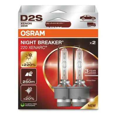 OSRAM D2S 35W XENARC NIGHT BREAKER LASER +220% 2ks 66240XN2-2HB