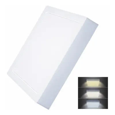 Solight LED mini panel CCT, přisazený, 24W, 1800lm, 3000K, 4000K, 6000K, čtvercový WD175