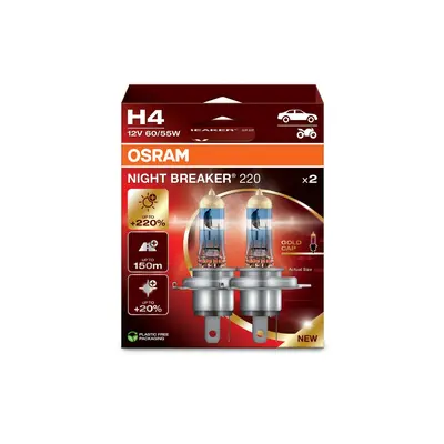 OSRAM H4 12V 60/55W P43t NIGHT BREAKER 220 +220% 2ks 64193NB220-2HB