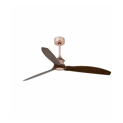 FARO JUST FAN M, měď/dřevo, stropní ventilátor s DC motorem