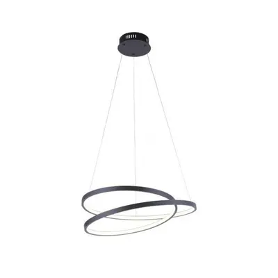 PAUL NEUHAUS LED závěsné svítidlo, kruhové, černá, elegantní design SimplyDim 3000K PN 2472-18