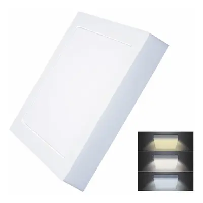 Solight LED mini panel CCT, přisazený, 18W, 1530lm, 3000K, 4000K, 6000K, čtvercový WD173