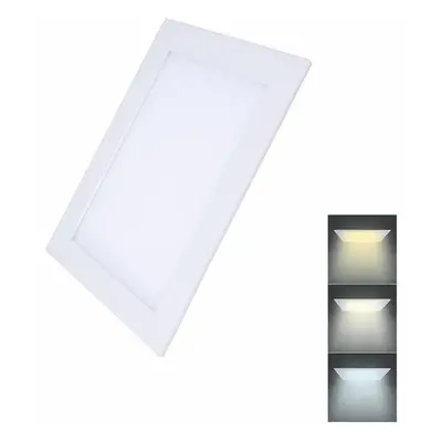 Solight LED mini panel CCT, podhledový, 12W, 900lm, 3000K, 4000K, 6000K, čtvercový WD141