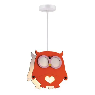 ACA Lighting dětské závěsné svítidlo 1XE27 OWL MDF 25X10XH100CM FARMA ZM411P25