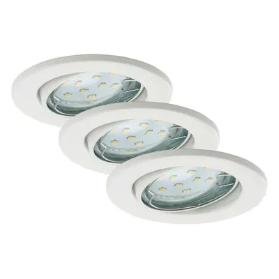 BRILONER 3ks sada LED vestavné svítidlo, pr. 8,6 cm, 3 W, bílé BRI 7225-036