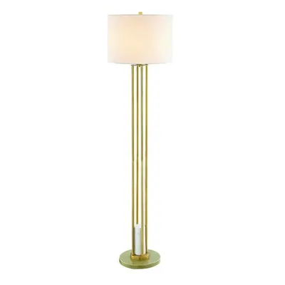 ACA Lighting stojací lampa 1XE27 BELIZE zlatá + bílá mramor, kov IP20 D40,6XH153CM ML127161FGW