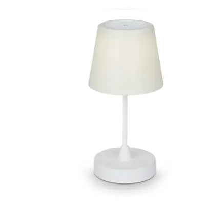 BRILONER LED venkovní stolní lampa s dotykovým vypínačem, pr.30 cm, LED modul, 3 W, 340 Lm, bílé