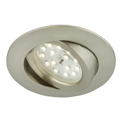 BRILONER LED vestavné svítidlo, pr. 8,2 cm, 5 W, matný nikl BRI 7209-012