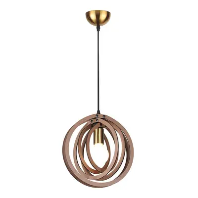 ACA Lighting závěsné svítidlo 1XE27 světle hnědá kůže MDF D29XH100CM TRITON ZM391P29WLL