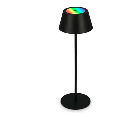 BRILONER LED RGB nabíjecí stolní lampa 38 cm 2,6W 200lm černá IP44 BRILO 7466015