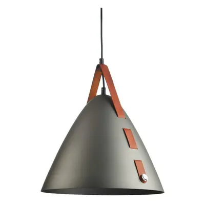 ACA Lighting závěsné svítidlo 1XE27 černý kov+kůže D33XH100CM NAOMI HL41441P33BN