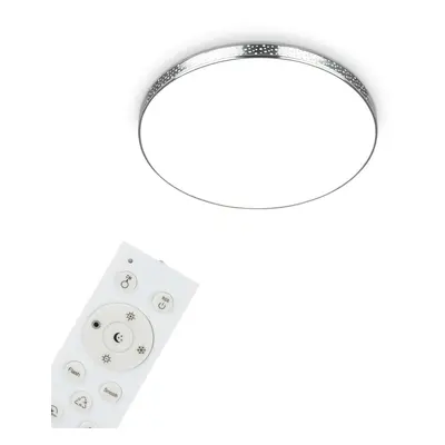 BRILONER RGB-CCT LED stropní svítidlo, pr. 35,5 cm, 18W, 1850 lm, chrom IP44 BRILO 3679-018