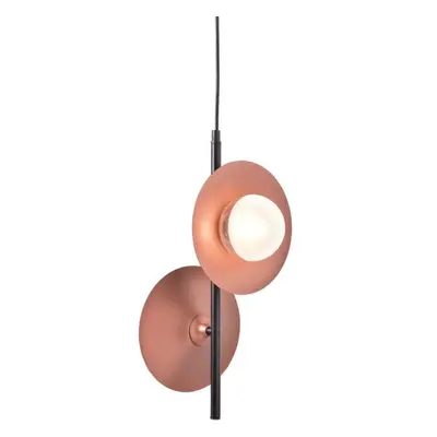 ACA Lighting závěsné svítidlo 2XG9 měď/černý kov + sklo 27X20XH118CM HYDRA HL4302P27BC