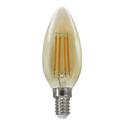 ACA Lighting LED FILAMENT E14 STEP-DIM C35 jantar 4W 2700K 230V 500lm RA80 FLAM4WWAMSD