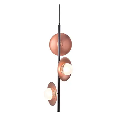 ACA Lighting závěsné svítidlo 3XG9 měď/černý kov + sklo 27X27XH149CM HYDRA HL4303P27BC