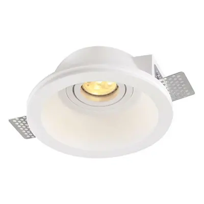 ACA Lighting bodové svítidlo kruhové nastavitelné sádrové bezrámečkové AARI GU10 G16860C