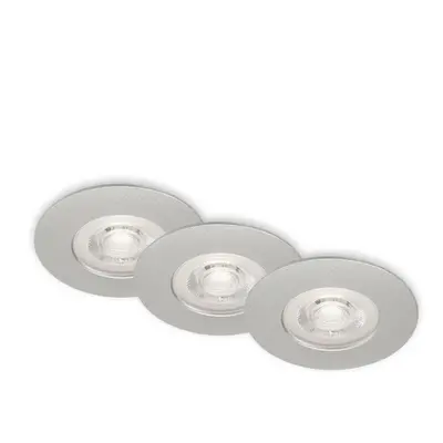 BRILONER LED vestavná svítidla, pr.9 cm, 3x LED, 4,9 W, 480 lm, matný chrom BRI 7036-034