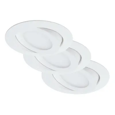 BRILONER 3ks sada LED vestavné svítidlo, pr. 10,6 cm, 4,8 W, bílé BRI 7283-036