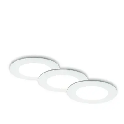 BRILONER CCT LED vestavná svítidla sada, pr.9,2 cm, 3x LED, 4,8 W, 450 lm, bílé IP44 BRI 7034-03