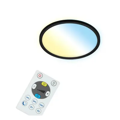 BRILONER CCT svítidlo LED panel, pr. 29,3 cm, 18 W, 2400 lm, černá BRILO 7058-015