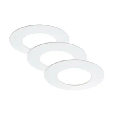 BRILONER 3ks sada LED vestavné svítidlo, pr. 8,5 cm, 5 W, bílé IP44 BRI 7103-436