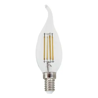 ACA Lighting LED FILAMENT E14 STEP-DIM C35 s plamínkem 4W 2700K 230V AC 570lm RA80 FLAM4WWTIPSD