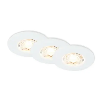 BRILONER 3ks sada LED vestavné svítidlo, 6,5 cm, 3,6W, 350lm, bílé BRI 7606036