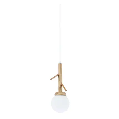 ACA Lighting závěsné svítidlo 1XE14 FLORESTA dřevo D15XH200CM EF93571P