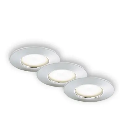 BRILONER 3ks sada LED vestavné svítidlo, pr. 7,5 cm, chrom IP44 BRI 7204-038