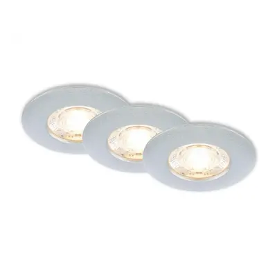 BRILONER 3ks sada LED vestavné svítidlo, 6,5 cm, 3,6W, 350lm matný chrom BRI 7606034