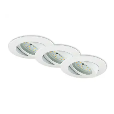 BRILONER 3ks sada LED vestavné svítidlo, pr. 8,2 cm, 5,5 W, bílé BRI 7232-036