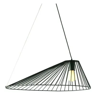 ACA Lighting závěsné svítidlo 1xE27 CAPPELLO kov černá 60X40120CM OD91681PB