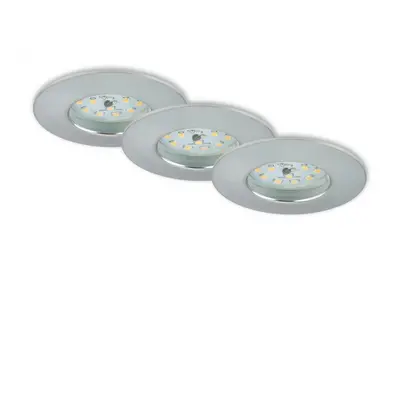 BRILONER 3ks sada LED vestavné svítidlo, pr. 7,5 cm, 6,5 W, hliník IP44 BRI 7295-039