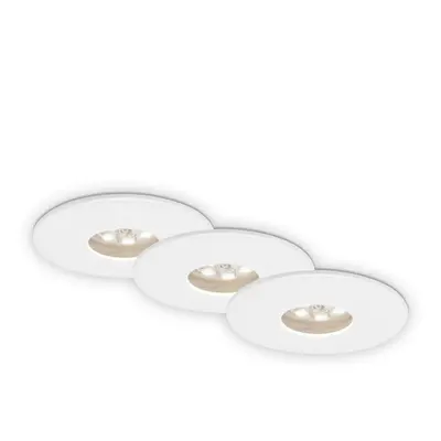 BRILONER 3ks sada LED vestavné svítidlo, pr. 4,5 cm, 1,8 W, bílé IP44 BRI 7240-036