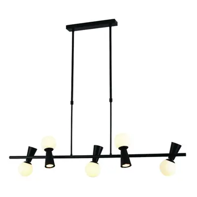 ACA Lighting závěsné svítidlo 5xG9+5xGU10 KIMOLOS černá kov + bílá 120X26X120CM OD94205PB